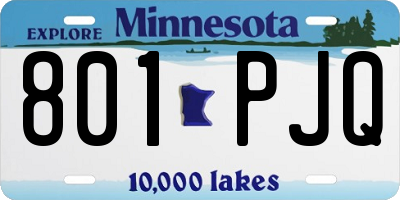 MN license plate 801PJQ