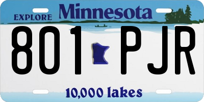 MN license plate 801PJR