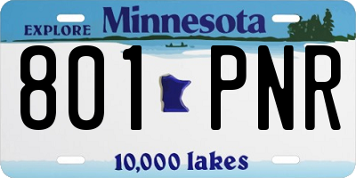 MN license plate 801PNR