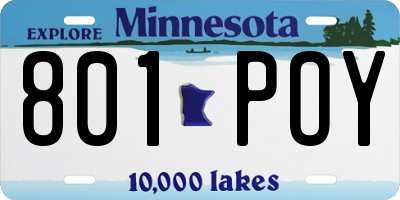 MN license plate 801POY