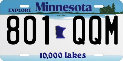 MN license plate 801QQM