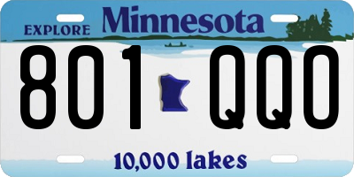 MN license plate 801QQO