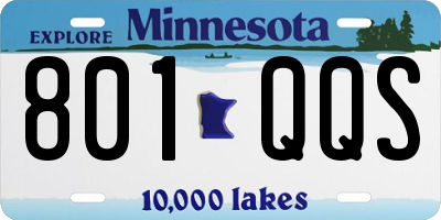 MN license plate 801QQS