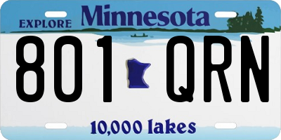 MN license plate 801QRN