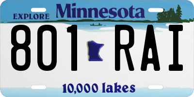 MN license plate 801RAI