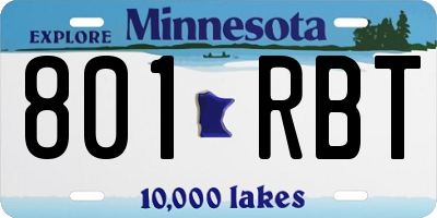 MN license plate 801RBT