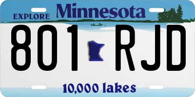 MN license plate 801RJD