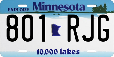 MN license plate 801RJG