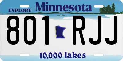 MN license plate 801RJJ