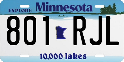 MN license plate 801RJL
