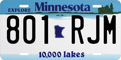 MN license plate 801RJM