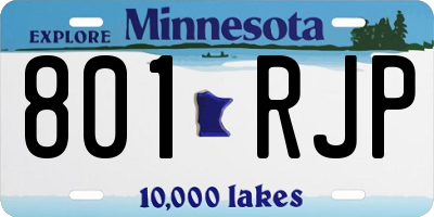 MN license plate 801RJP