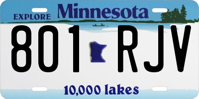MN license plate 801RJV