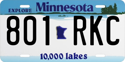 MN license plate 801RKC