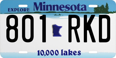 MN license plate 801RKD