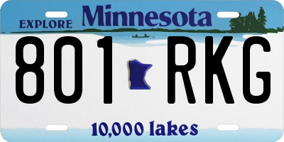 MN license plate 801RKG