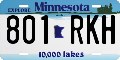 MN license plate 801RKH