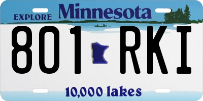 MN license plate 801RKI