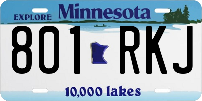 MN license plate 801RKJ