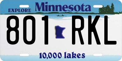 MN license plate 801RKL