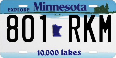 MN license plate 801RKM
