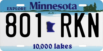 MN license plate 801RKN