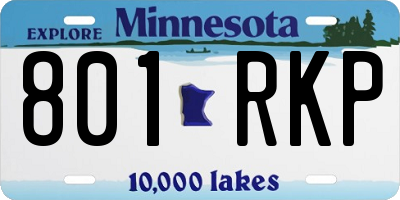 MN license plate 801RKP