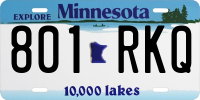 MN license plate 801RKQ