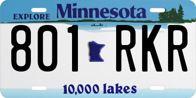 MN license plate 801RKR