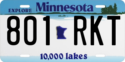 MN license plate 801RKT