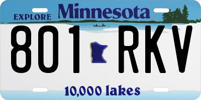 MN license plate 801RKV