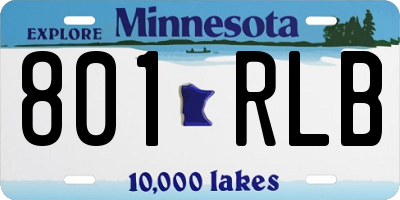 MN license plate 801RLB