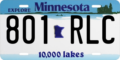 MN license plate 801RLC