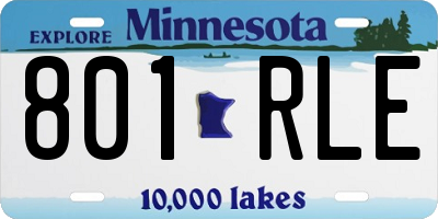 MN license plate 801RLE