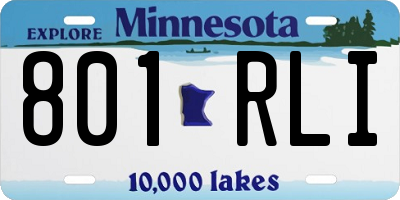 MN license plate 801RLI