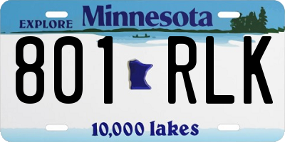 MN license plate 801RLK