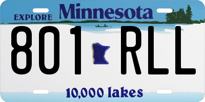 MN license plate 801RLL
