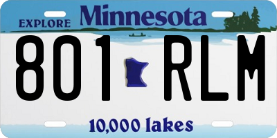 MN license plate 801RLM