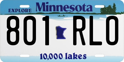 MN license plate 801RLO