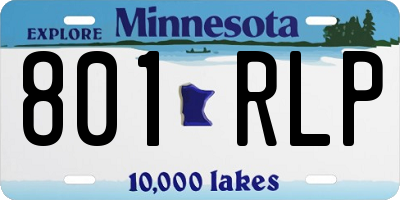 MN license plate 801RLP
