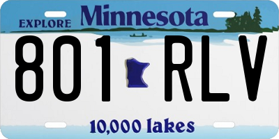 MN license plate 801RLV