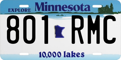 MN license plate 801RMC