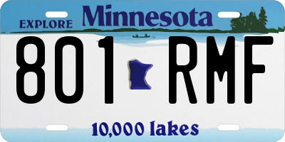 MN license plate 801RMF