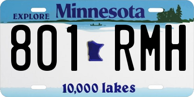 MN license plate 801RMH