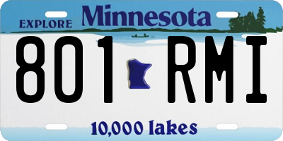 MN license plate 801RMI