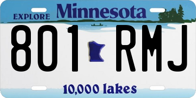 MN license plate 801RMJ