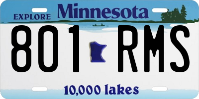 MN license plate 801RMS
