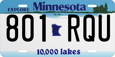 MN license plate 801RQU