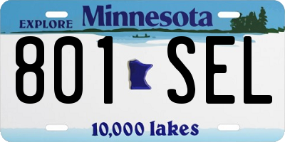MN license plate 801SEL