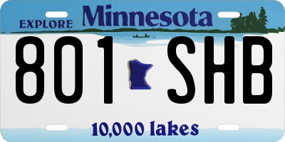 MN license plate 801SHB